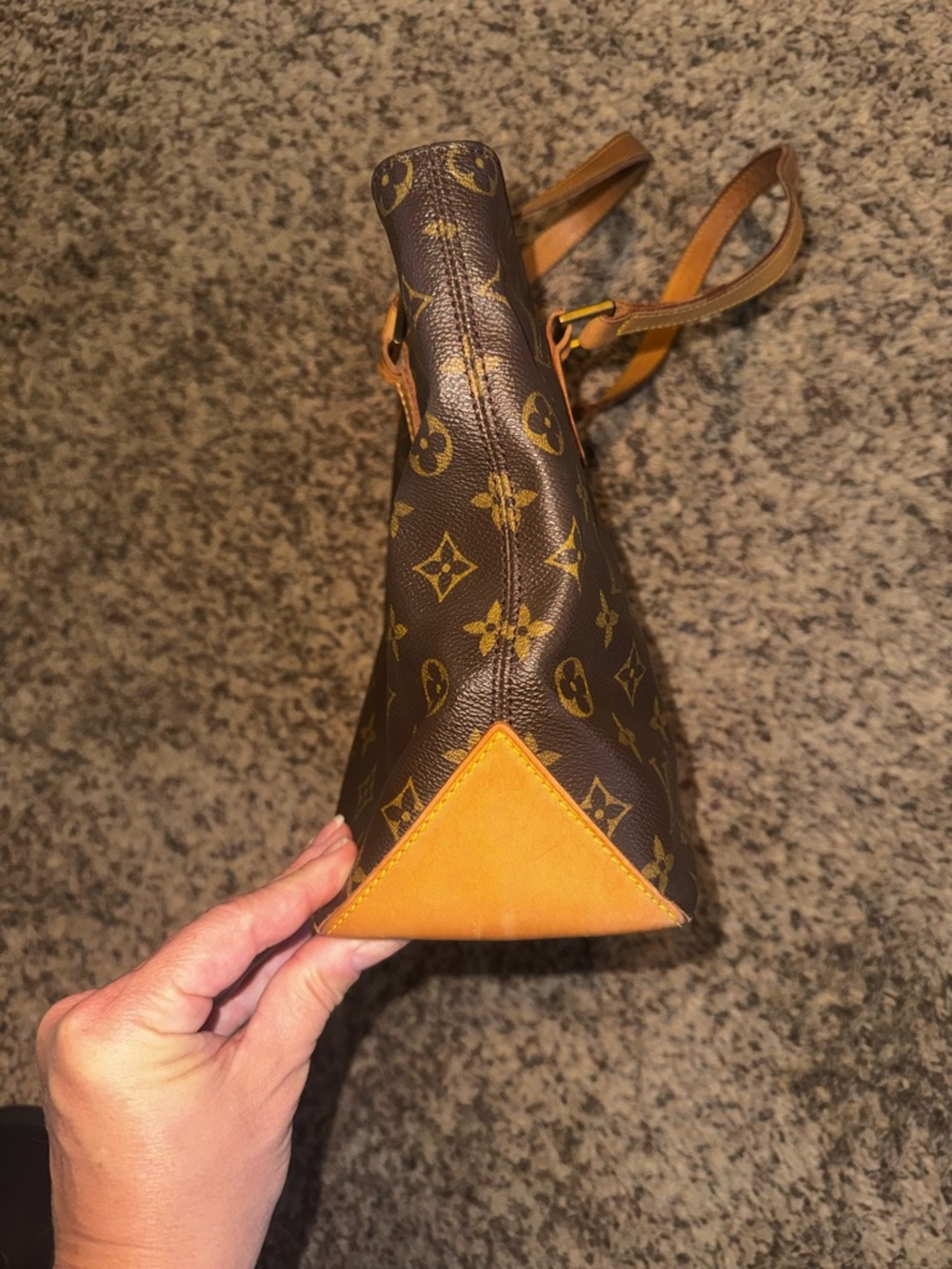 Louis Vuitton Monogram Canvas Shoulder Tote with Vachetta Straps - Picture 5 of 11